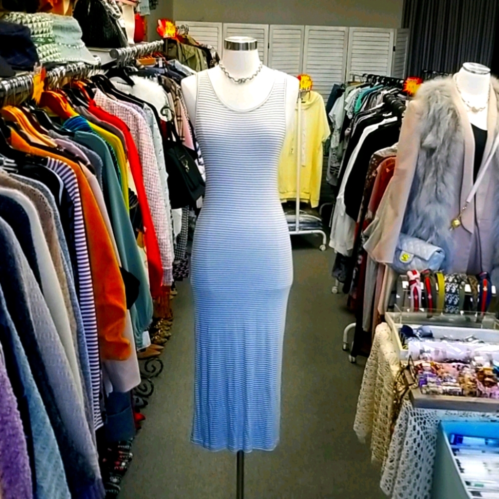 Striped bodycon tank dress